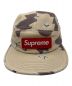 中古・古着 Supreme (シュプリーム) レザーキャンプキャップ ベージュ×ブラウン：9000円