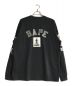 A BATHING APE (アベイシングエイプ) マルチレーベルリラックスフィットロングスリーブT ブラック サイズ:XL：7800円