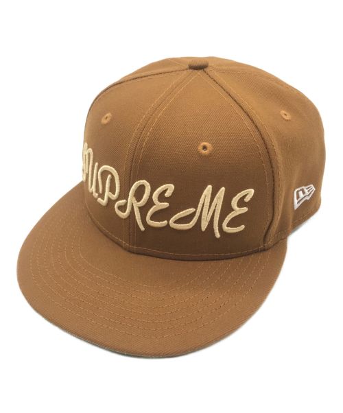 SUPREME（シュプリーム）Supreme (シュプリーム) New Era (ニューエラ) キャップ ベージュ サイズ:7 1/4(57.7cm)の古着・服飾アイテム