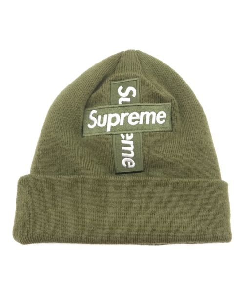 SUPREME（シュプリーム）Supreme (シュプリーム) New Era (ニューエラ) クロスボックスロゴビーニー カーキ サイズ:Fの古着・服飾アイテム