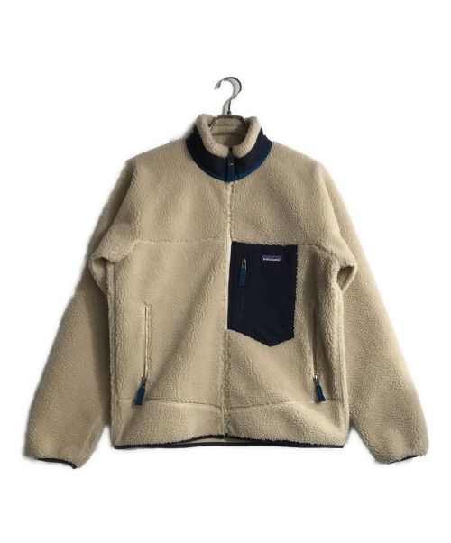 Patagonia（パタゴニア）Patagonia (パタゴニア) メンズ・クラシック・レトロX・ジャケット アイボリー×ネイビー サイズ:Mの古着・服飾アイテム