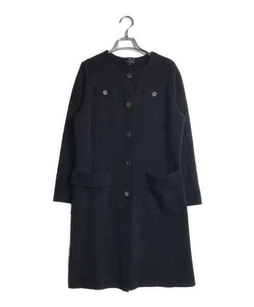 LANVIN COLLECTION（ランバンコレクション）LANVIN COLLECTION (ランバンコレクション) ノーカラーコート ブラック サイズ:40の古着・服飾アイテム