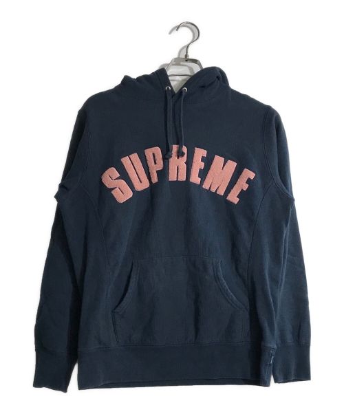 SUPREME（シュプリーム）SUPREME (シュプリーム) シェニールアーチロゴ スウェットパーカー ネイビー サイズ:Sの古着・服飾アイテム