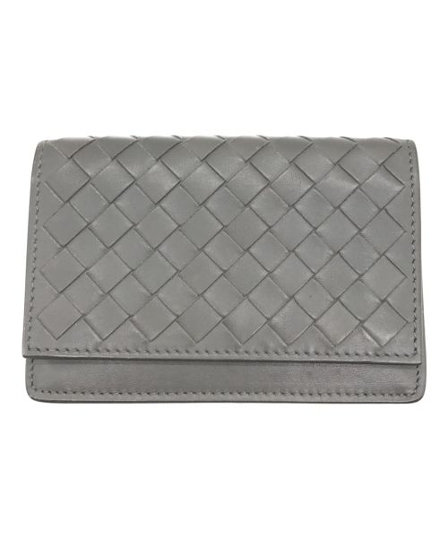 BOTTEGA VENETA（ボッテガベネタ）BOTTEGA VENETA (ボッテガベネタ) イントレチャート カードケース グレーの古着・服飾アイテム