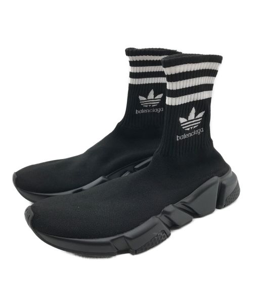 BALENCIAGA（バレンシアガ）BALENCIAGA (バレンシアガ) adidas (アディダス) スピードトレーナー ブラック サイズ:27cmの古着・服飾アイテム