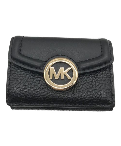 MICHAEL KORS（マイケルコース）MICHAEL KORS (マイケルコース) 3つ折り財布 ブラックの古着・服飾アイテム