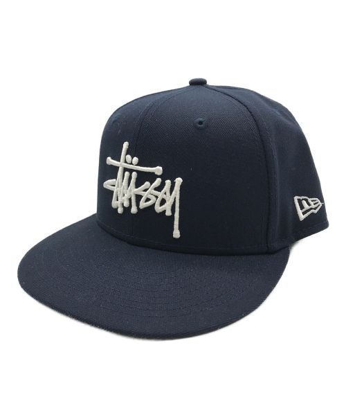 stussy（ステューシー）stussy (ステューシー) New Era (ニューエラ) キャップ ネイビー サイズ:7　1/2（59.6ｃｍ）の古着・服飾アイテム