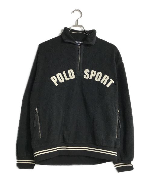 POLO SPORT（ポロスポーツ）POLO SPORT (ポロスポーツ) ハーフジップフリースプルオーバー ブラック サイズ:Lの古着・服飾アイテム