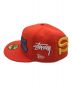 stussy (ステューシー) New Era (ニューエラ) キャップ オレンジ サイズ:71/2（59.6ｃｍ）：8000円