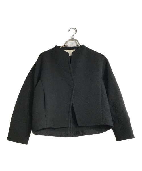 qualite（カリテ）qualite (カリテ) ヘンリーボーンジャガードジャケット ブラック サイズ:38の古着・服飾アイテム