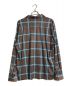 YONGER SONG (ヤンガーソング) mesh ombre check shirt ブラウン×ブルー サイズ:L：5000円