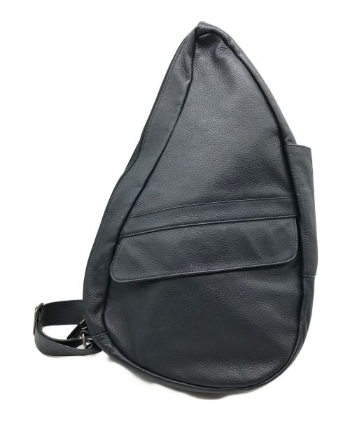 healthy back bag（ヘルシーバックバッグ）HEALTHY BACK BAG (ヘルシーバックバッグ) レザーボディバッグ ネイビーの古着・服飾アイテム