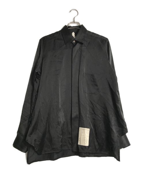 SOSHIOTSUKI（ソウシ オオツキ）SOSHIOTSUKI (ソウシ オオツキ) コットンシルクシャツ ブラック サイズ:二(46)の古着・服飾アイテム
