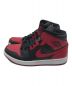 NIKE (ナイキ) AIR JORDAN 1 MID レッド×ブラック サイズ:25.5cm：9000円