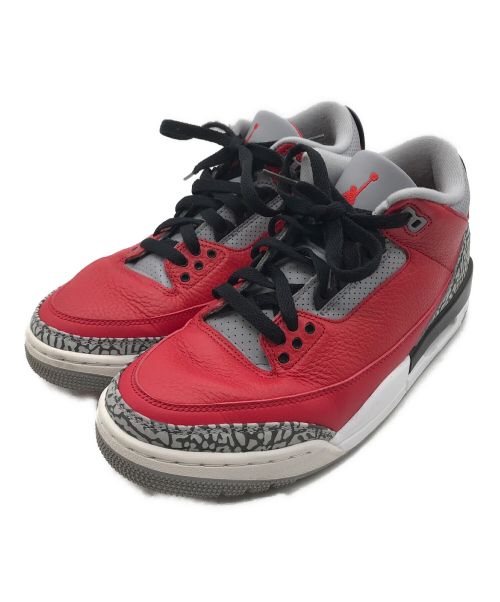 NIKE（ナイキ）NIKE (ナイキ) AIR JORDAN 3 RETRO SE UNITE COLLECTION グレー×レッド サイズ:27cmの古着・服飾アイテム