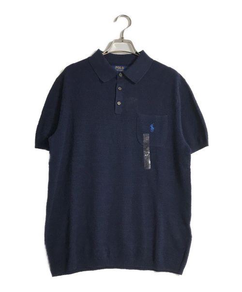 POLO RALPH LAUREN（ポロ・ラルフローレン）POLO RALPH LAUREN (ポロ・ラルフローレン) 鹿の子ポロシャツ ネイビー サイズ:Mの古着・服飾アイテム