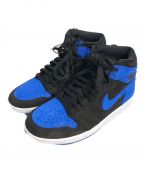 NIKEナイキ）の古着「AIR JORDAN 1 Royal Reimagined/ハイカットスニーカー」｜ブラック×ブルー