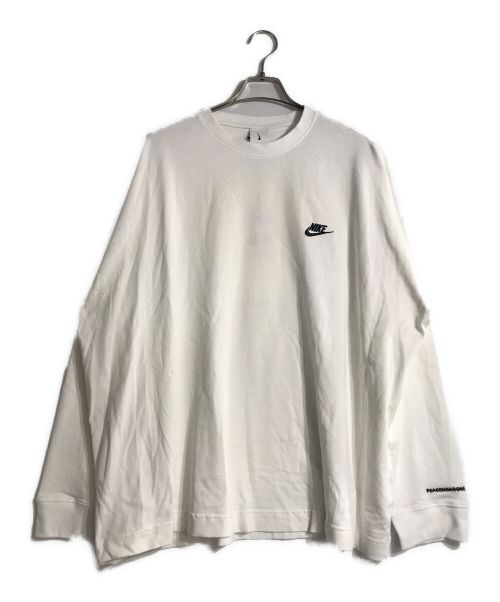 NIKE（ナイキ）NIKE (ナイキ) PEACEMINUSONE (ピースマイナスワン) LS T-Shirt White/デイジープリントロングスリーブカットソー ホワイト サイズ:Mの古着・服飾アイテム