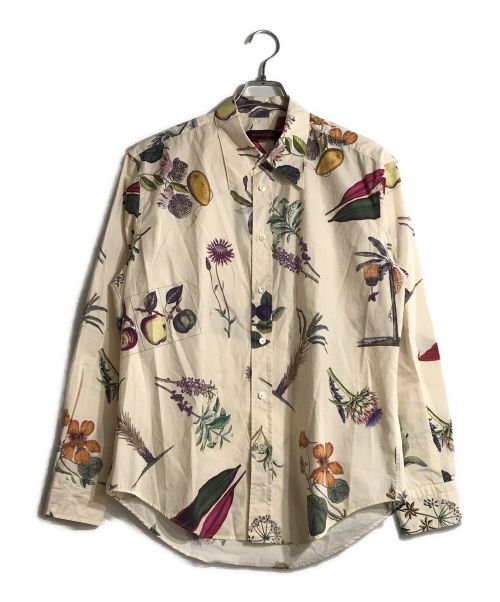 CABAN（キャバン）CABAN (キャバン) NEW BOTANICAL コットン レギュラーカラーシャツ パープル×アイボリー サイズ:Mの古着・服飾アイテム