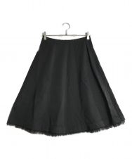 COMME des GARCONS (コムデギャルソン) シルクウール断ち切りスカート ブラック サイズ:M