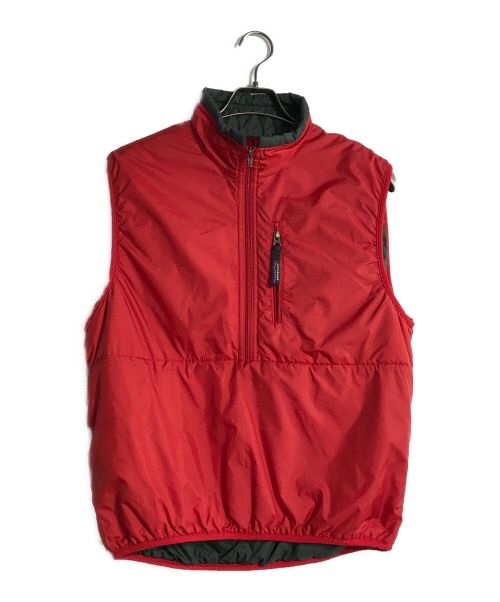 Patagonia（パタゴニア）Patagonia (パタゴニア) 01年製 パフボールハーフジップベスト レッド サイズ:Sの古着・服飾アイテム