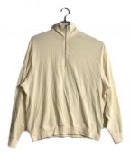 6(ROKU) BEAUTY&YOUTH×Americanaロク ビューティーアンドユース×アメリカーナ）の古着「COTTON HALF ZIP LONG SLEEVE T-SHIRT」｜アイボリー