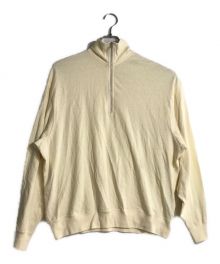 6(ROKU) BEAUTY&YOUTH×Americana（ロク ビューティーアンドユース×アメリカーナ）の古着「COTTON HALF ZIP LONG SLEEVE T-SHIRT」｜アイボリー