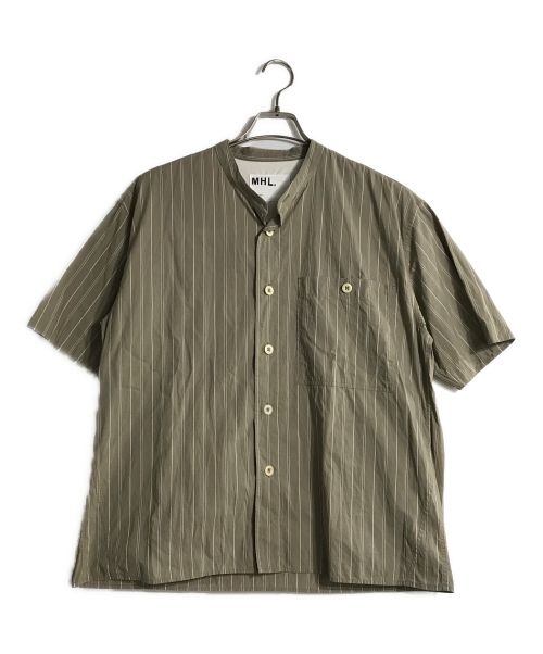 MHL（エムエイチエル）MHL (エムエイチエル) バンドカラーシャツ カーキ サイズ:Mの古着・服飾アイテム