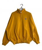 KEBOZケボズ）の古着「BB SMALL WAPPEN SWEAT HALF ZIP」｜マスタード