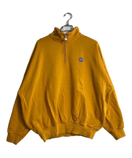 KEBOZ（ケボズ）KEBOZ (ケボズ) BB SMALL WAPPEN SWEAT HALF ZIP マスタード サイズ:Lの古着・服飾アイテム