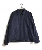 stussy×CDGステューシー×シーディージー）の古着「PIN STRIPED BING JACKET」｜ネイビー