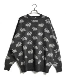 DAIRIKU（ダイリク）の古着「24AW "Rabbit" Oversized Pullover Knit」｜グレー