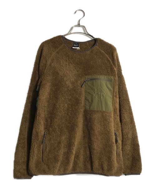 F.C.R.B.（エフシーアールビー）F.C.R.B. (エフシーアールビー) SHERPA FLEECE CREWNECK TOP/フリーストップス ブラウン サイズ:Lの古着・服飾アイテム