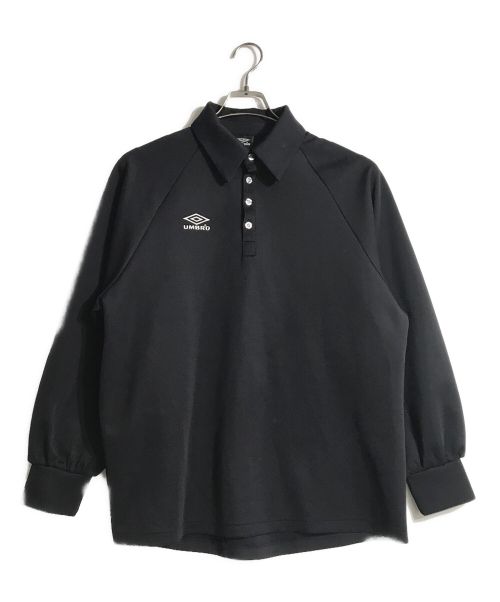 UMBRO（アンブロ）UMBRO (アンブロ) BELPER (ベルパー) M (エム) 別注ポロゲームシャツ/GAME SHIRT MOOD POLO ブラック サイズ:Mの古着・服飾アイテム