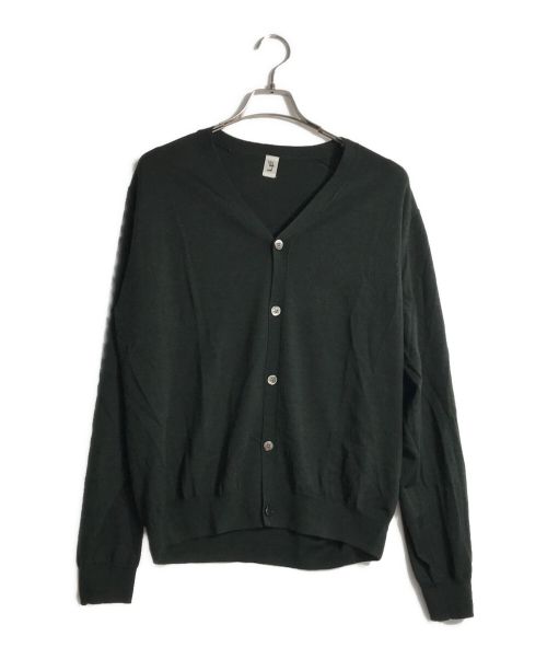 L'ECHOPPE（レショップ）L'ECHOPPE (レショップ) 16G STANDARD CARDIGAN/ニットカーディガン グリーン サイズ:M(2)の古着・服飾アイテム