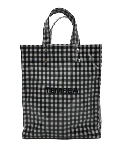 TEMBEA（テンベア）TEMBEA (テンベア) Paper Tote Small PVC ブラック×ホワイトの古着・服飾アイテム