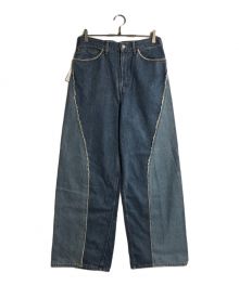 jieda×STUDIOUS（ジエダ×ステュディオス）の古着「別注 BI-COLOR LOOSE FIT DENIM」｜インディゴ