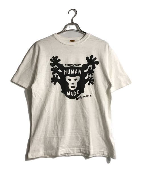 HUMAN MADE（ヒューマンメイド）HUMAN MADE (ヒューマンメイド) コラボプリントカットソー ホワイト サイズ:Lの古着・服飾アイテム