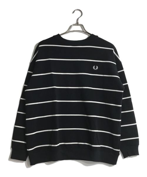 FRED PERRY（フレッドペリー）FRED PERRY (フレッドペリー) BEAMS (ビームス) ボーダースウェット ブラック サイズ:Mの古着・服飾アイテム