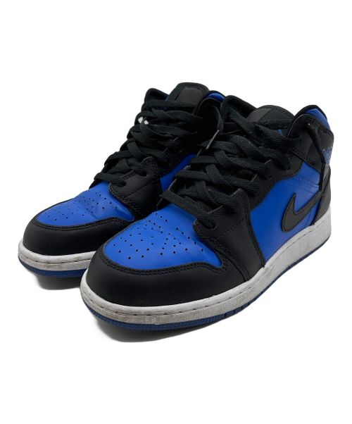 NIKE（ナイキ）NIKE (ナイキ) AIR JORDAN 1 MID ブルー×ブラック サイズ:24ｃｍの古着・服飾アイテム