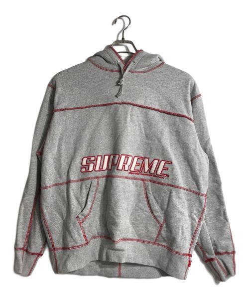 SUPREME（シュプリーム）Supreme (シュプリーム) 22SS Coverstitch Hooded Sweatshirt グレー サイズ:Sの古着・服飾アイテム