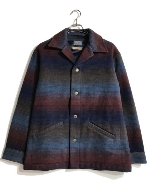 PENDLETON（ペンドルトン）PENDLETON (ペンドルトン) コンチョ釦ウールジャケット ネイビー×レッド サイズ:Mの古着・服飾アイテム