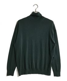 Graphpaper（グラフペーパー）の古着「High Gauge High Neck Knit ハイゲージハイネックニット」｜グリーン