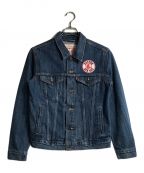 LEVI'S×MLB Denim Trucker Jacketリーバイス×）の古着「Boston Red Sox デニムジャケット」｜インディゴ