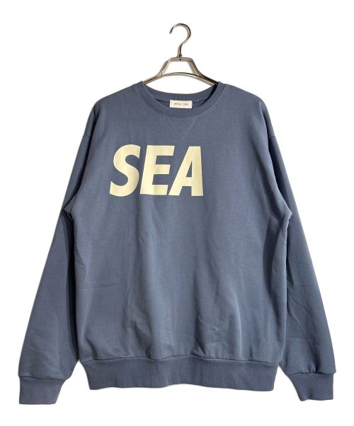 WIND AND SEA（ウィンド アンド シー）WIND AND SEA (ウィンド アンド シー) Crew Neck/ロゴプリントスウェット ブルー サイズ:XLの古着・服飾アイテム