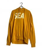 WIND AND SEAウィンド アンド シー）の古着「SEA SULFER HOODIE/プルオーバーパーカー」｜イエロー