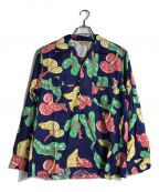 THE GROOVIN HIGHザ グルービン ハイ）の古着「1950s L/S Shirt Leaf」｜ネイビー×グリーン