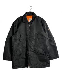 stussy（ステューシー）の古着「N3-B MA-1ロング/フライトジャケット」｜ブラック