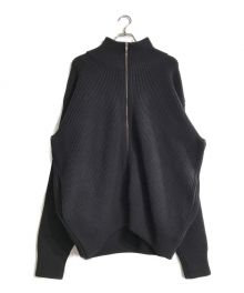 stein（シュタイン）の古着「OVERSIZED DRIVERS KNIT ZIP JACKET/ドライバーズニット」｜ダークネイビー