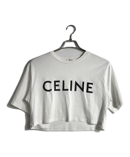 CELINE（セリーヌ）CELINE (セリーヌ) クロップドCELINE Tシャツ ホワイト サイズ:Sの古着・服飾アイテム